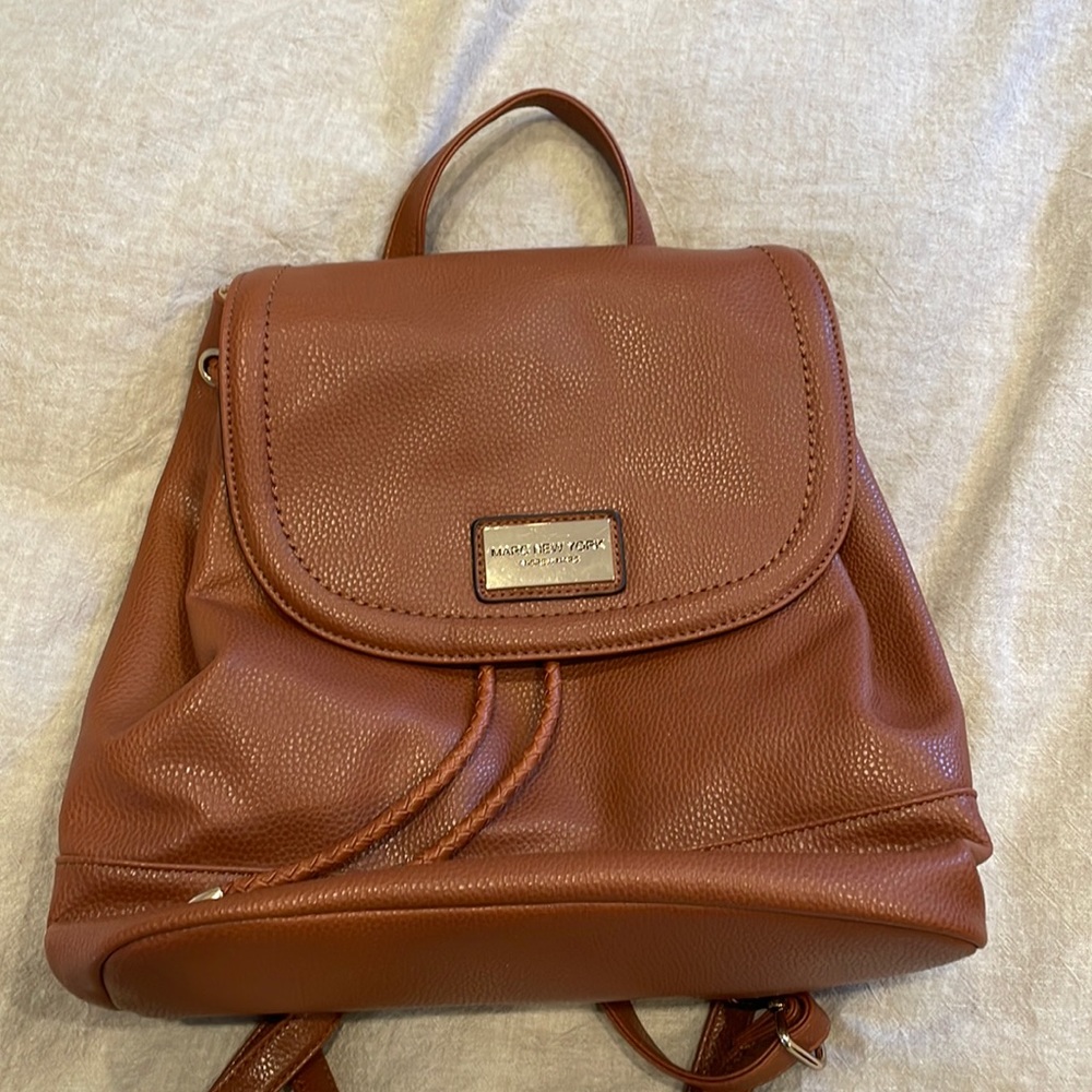 Marc New York Andrew Marc brown backpack.